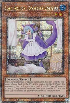Laundry Dragonmaid (V.10 - Quarter Century Secret Rare)⁣ - Quarter Century Bonanza⁣ (Quarter Century Secret Rare)⁣ [021]