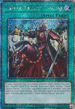 Triple Tactics Thrust (V.5 - Quarter Century Secret Rare)⁣ - Quarter Century Bonanza⁣ (Quarter Century Secret Rare)⁣ [072]