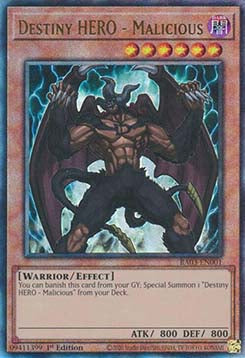 Destiny HERO - Malicious (V.7 - Ultimate Rare) - Quarter Century Bonanza (Ultimate Rare) [RA03-001]