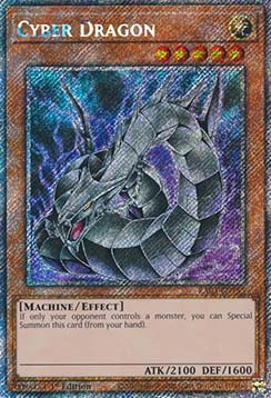Cyber Dragon (V.1 - Platinum Secret Rare)⁣ - Quarter Century Bonanza⁣ (Platinum Secret Rare)⁣ [155]