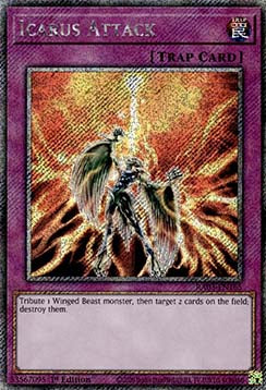 Icarus Attack (V.1 - Platinum Secret Rare) - Quarter Century Bonanza (Platinum Secret Rare) [RA03-165]