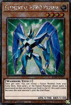 Elemental HERO Prisma (V.1 - Platinum Secret Rare) - Quarter Century Bonanza (Platinum Secret Rare) [RA03-193]