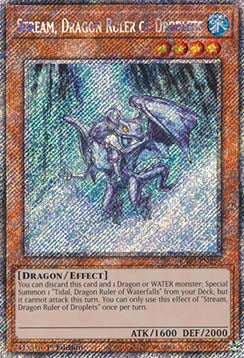 Stream, Dragon Ruler of Droplets (V.1 - Platinum Secret Rare)⁣ - Quarter Century Bonanza⁣ (Platinum Secret Rare)⁣ [255]