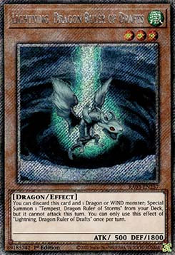Lightning, Dragon Ruler of Drafts (V.1 - Platinum Secret Rare)⁣ - Quarter Century Bonanza⁣ (Platinum Secret Rare)⁣ [257]