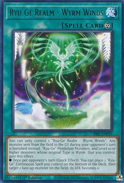 Ryu-Ge Realm - Wyrm Winds (V.1 - Rare)⁣ - Crossover Breakers⁣ (Rare)⁣ [039]