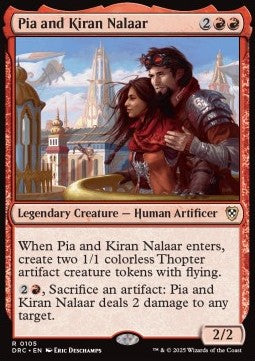 Pia and Kiran Nalaar - Commander: Aetherdrift (Rare) [DRC-105]