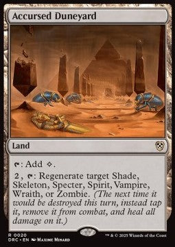 Accursed Duneyard - Commander: Aetherdrift (Rare) [DRC-20]