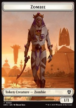 Zombie Token (W 1/1) // Champion of Wits Token - Aetherdrift: Tokens (Token) [TDFT-CT 3/5]