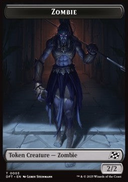 Zombie Token (B 2/2) // Zombie Token (B 2/2 Decayed)⁣ - Aetherdrift: Tokens⁣ (Token)⁣ [CT 3/7]