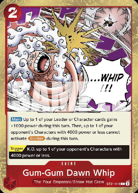 Gum-Gum Dawn Whip (ST21-016)⁣ - Starter Deck: EX Gear 5⁣ (Common)⁣ [016]