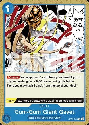 Gum-Gum Giant Gavel (OP03-055) (V.1) - The Best (Common) [PRB01-OP03-055]