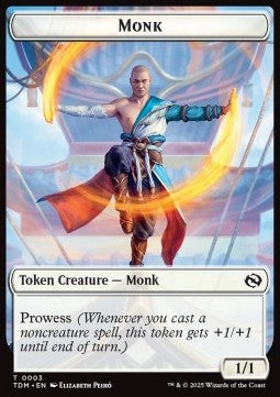 Monk Token (W 1/1 Prowess) // Treasure Token - Tarkir: Dragonstorm: Tokens (Token) [TTDM-T 3/16]