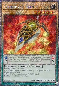 Qliphort Scout (V.1 - Platinum Secret Rare)⁣ - Quarter Century Stampede⁣ (Platinum Secret Rare)⁣ [236]