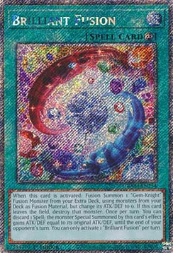 Brilliant Fusion (V.1 - Platinum Secret Rare)⁣ - Quarter Century Stampede⁣ (Platinum Secret Rare)⁣ [254]