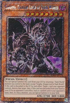 Grapha, Dragon Lord of Dark World (V.1 - Platinum Secret Rare)⁣ - Quarter Century Stampede⁣ (Platinum Secret Rare)⁣ [159]