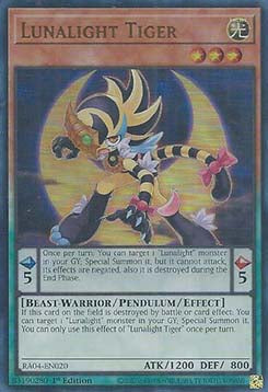 Lunalight Tiger (V.2 - Ultra Rare)⁣ - Quarter Century Stampede⁣ (Ultra Rare)⁣ [020]