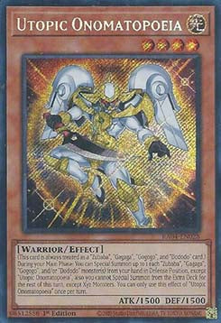 Utopic Onomatopoeia (V.3 - Secret Rare)⁣ - Quarter Century Stampede⁣ (Secret Rare)⁣ [028]