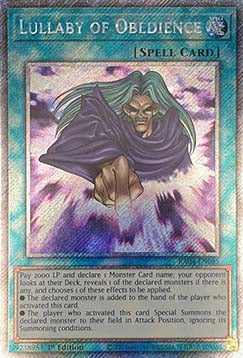 Lullaby of Obedience (V.4 - Platinum Secret Rare)⁣ - Quarter Century Stampede⁣ (Platinum Secret Rare)⁣ [085]