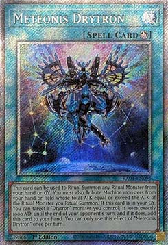 Meteonis Drytron (V.4 - Platinum Secret Rare)⁣ - Quarter Century Stampede⁣ (Platinum Secret Rare)⁣ [096]