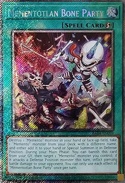 Mementotlan Bone Party (V.4 - Platinum Secret Rare)⁣ - Quarter Century Stampede⁣ (Platinum Secret Rare)⁣ [099]