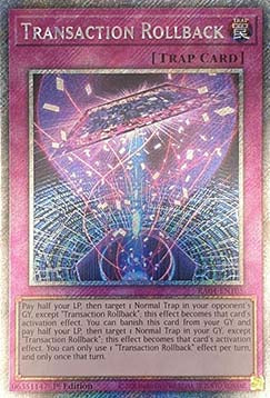 Transaction Rollback (V.4 - Platinum Secret Rare)⁣ - Quarter Century Stampede⁣ (Platinum Secret Rare)⁣ [105]