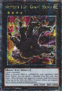 Number 106: Giant Hand (V.5 - Quarter Century Secret Rare)⁣ - Quarter Century Stampede⁣ (Quarter Century Secret Rare)⁣ [066]