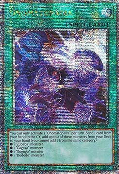 Onomatopaira (V.5 - Quarter Century Secret Rare)⁣ - Quarter Century Stampede⁣ (Quarter Century Secret Rare)⁣ [089]