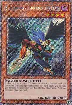 Blackwing - Zephyros the Elite (V.1 - Platinum Secret Rare)⁣ - Quarter Century Stampede⁣ (Platinum Secret Rare)⁣ [145]