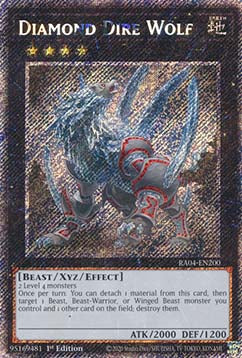 Diamond Dire Wolf (V.1 - Platinum Secret Rare)⁣ - Quarter Century Stampede⁣ (Platinum Secret Rare)⁣ [200]