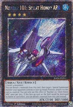 Number 101: Silent Honor ARK (V.1 - Platinum Secret Rare)⁣ - Quarter Century Stampede⁣ (Platinum Secret Rare)⁣ [211]
