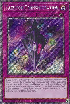 Tachyon Transmigration (V.1 - Platinum Secret Rare)⁣ - Quarter Century Stampede⁣ (Platinum Secret Rare)⁣ [220]