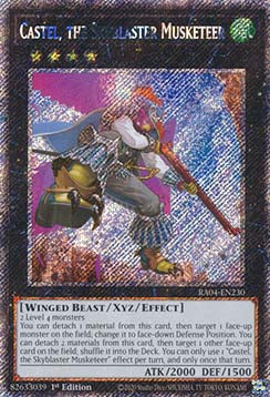 Castel, the Skyblaster Musketeer (V.1 - Platinum Secret Rare)⁣ - Quarter Century Stampede⁣ (Platinum Secret Rare)⁣ [230]