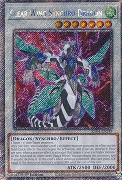 Clear Wing Synchro Dragon (V.1 - Platinum Secret Rare)⁣ - Quarter Century Stampede⁣ (Platinum Secret Rare)⁣ [249]