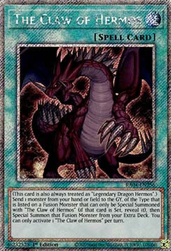 The Claw of Hermos (V.1 - Platinum Secret Rare)⁣ - Quarter Century Stampede⁣ (Platinum Secret Rare)⁣ [256]