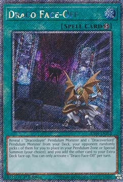 Draco Face-Off (V.1 - Platinum Secret Rare)⁣ - Quarter Century Stampede⁣ (Platinum Secret Rare)⁣ [262]