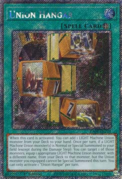 Union Hangar (V.1 - Platinum Secret Rare)⁣ - Quarter Century Stampede⁣ (Platinum Secret Rare)⁣ [270]