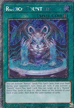 Runick Fountain (V.1 - Platinum Secret Rare)⁣ - Quarter Century Stampede⁣ (Platinum Secret Rare)⁣ [296]