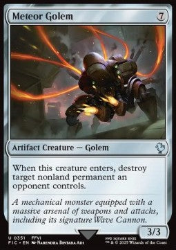 Meteor Golem⁣ - Commander: Magic: The Gathering - FINAL FANTASY⁣ (Uncommon)⁣ [351]