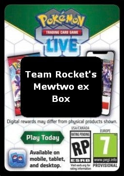 Live Code Card (Team Rocket's Mewtwo ex Box)