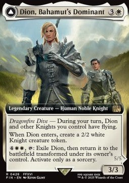 Dion, Bahamut's Dominant // Bahamut, Warden of Light (V.2) - Magic: The Gathering - FINAL FANTASY: Extras (Rare) [XFIN-428]