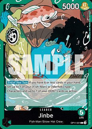 Jinbe (OP11-021) (V.1)⁣ - A Fist of Divine Speed⁣ (Leader)⁣ [021]