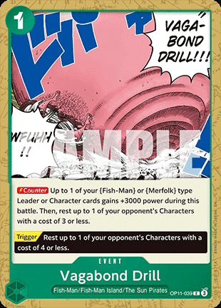 Vagabond Drill (OP11-039)⁣ - A Fist of Divine Speed⁣ (Common)⁣ [039]