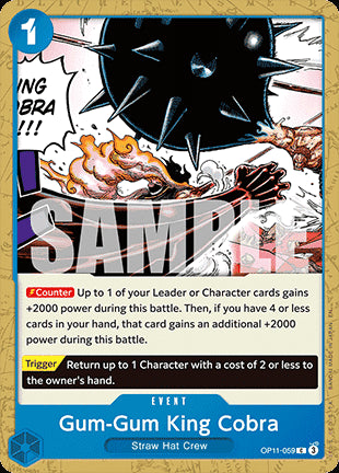 Gum-Gum King Cobra (OP11-059)⁣ - A Fist of Divine Speed⁣ (Common)⁣ [059]