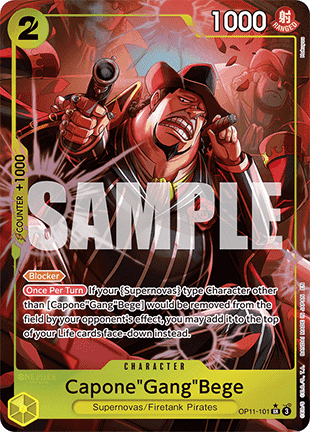 Capone"Gang"Bege (OP11-101) (V.2) - A Fist of Divine Speed (Alternate Art) [OP11-101]