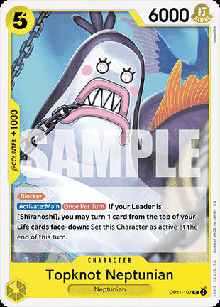 Topknot Neptunian (OP11-107)⁣ - A Fist of Divine Speed⁣ (Common)⁣ [107]