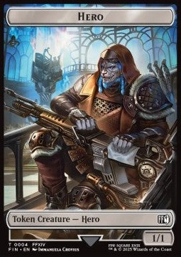 Hero Token (W 1/1) // Copy Token (V.3) - Magic: The Gathering - FINAL FANTASY: Tokens (Token) [TFIN-T 4/1]