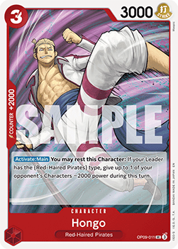 Hongo (OP09-011) - Starter Deck: Red Shanks (Uncommon) [ST-23-OP09-011]