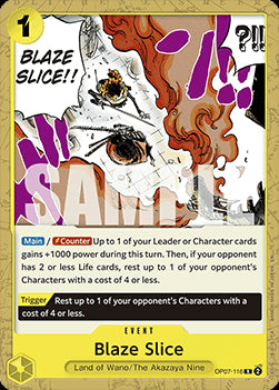 Blaze Slice (OP07-116)⁣ - Starter Deck: Green Yellow Yamato⁣ (Rare)⁣ [OP06-116]