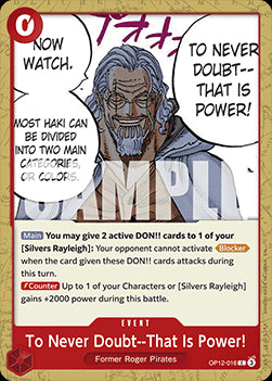 To Never Doubt--That Is Power! (OP12-016) - Legacy of the Master (Common) [OP12-016]