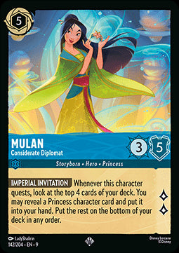 Mulan - Considerate Diplomat (V.1) - Fabled (Super Rare) [9FAB-142]